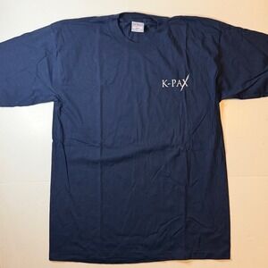 Vintage 2001 K-PAX Movie Promo T-Shirt Size XL Navy Blue All Sport Single Stitch